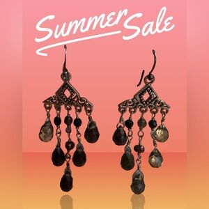 New studio barse bronze overlay chandelier earrings